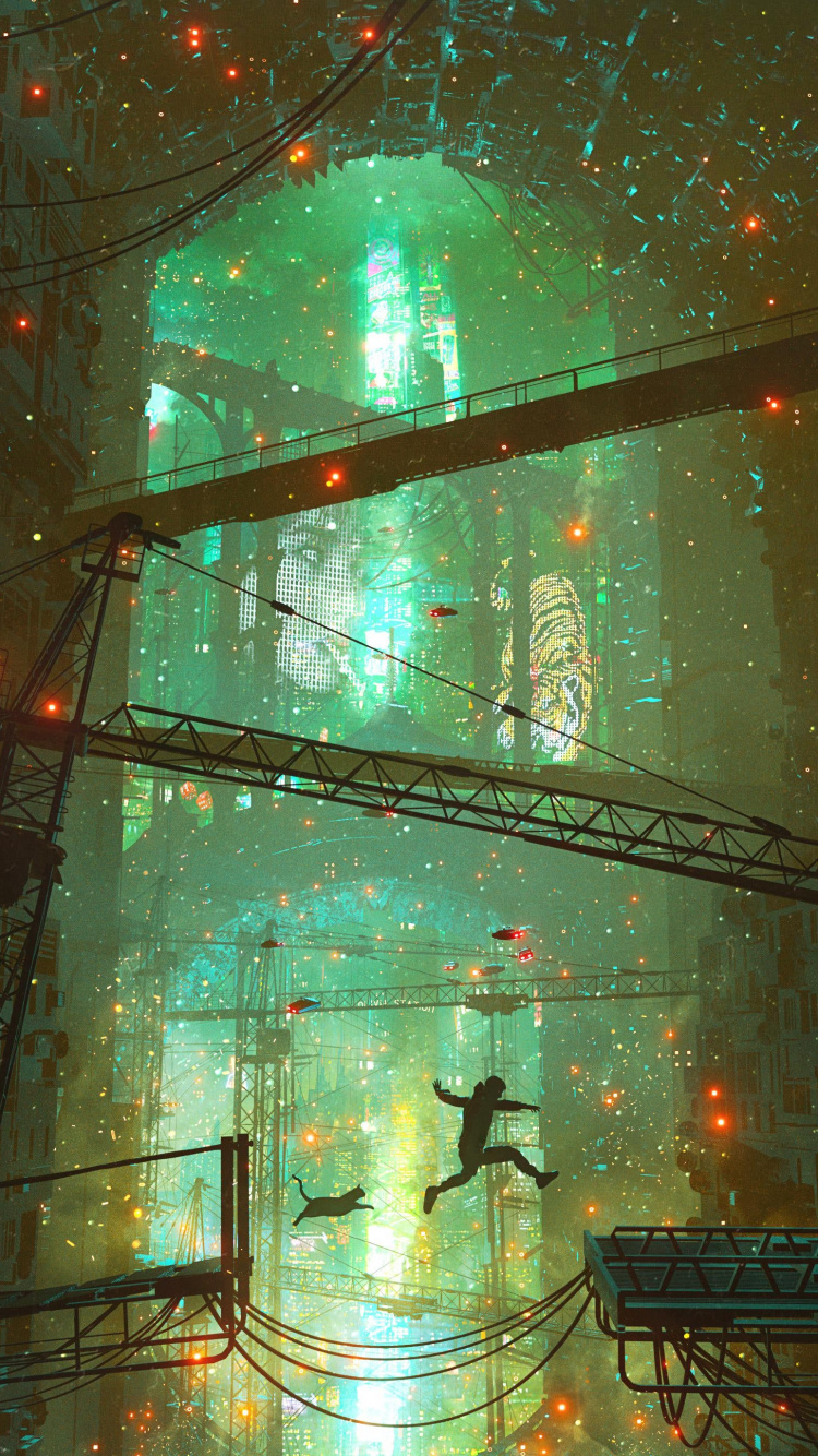 Обои дангиуз арт, артист, арт, цифровое искусство, визуальный художник в разрешении 750x1334