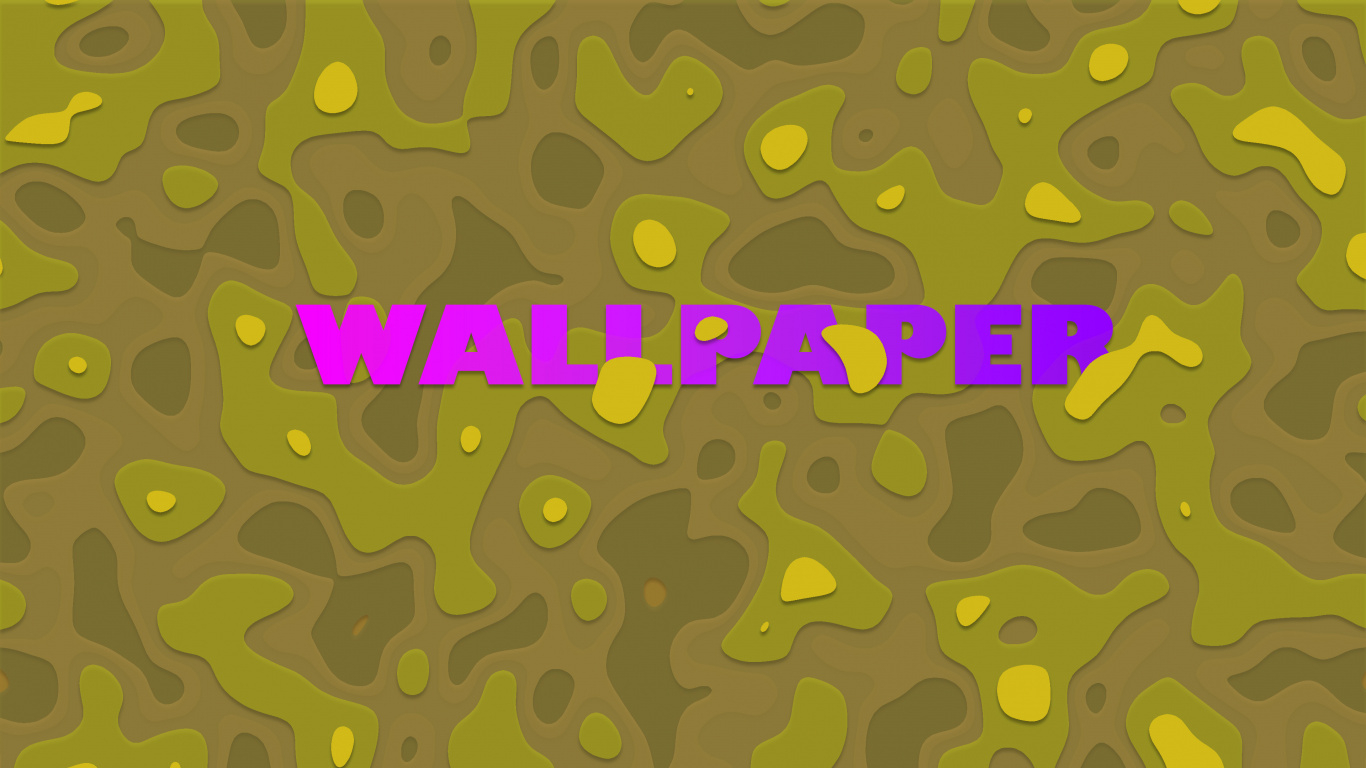 Обои желтый, текст, узор, дизайн, ткань в разрешении 1366x768