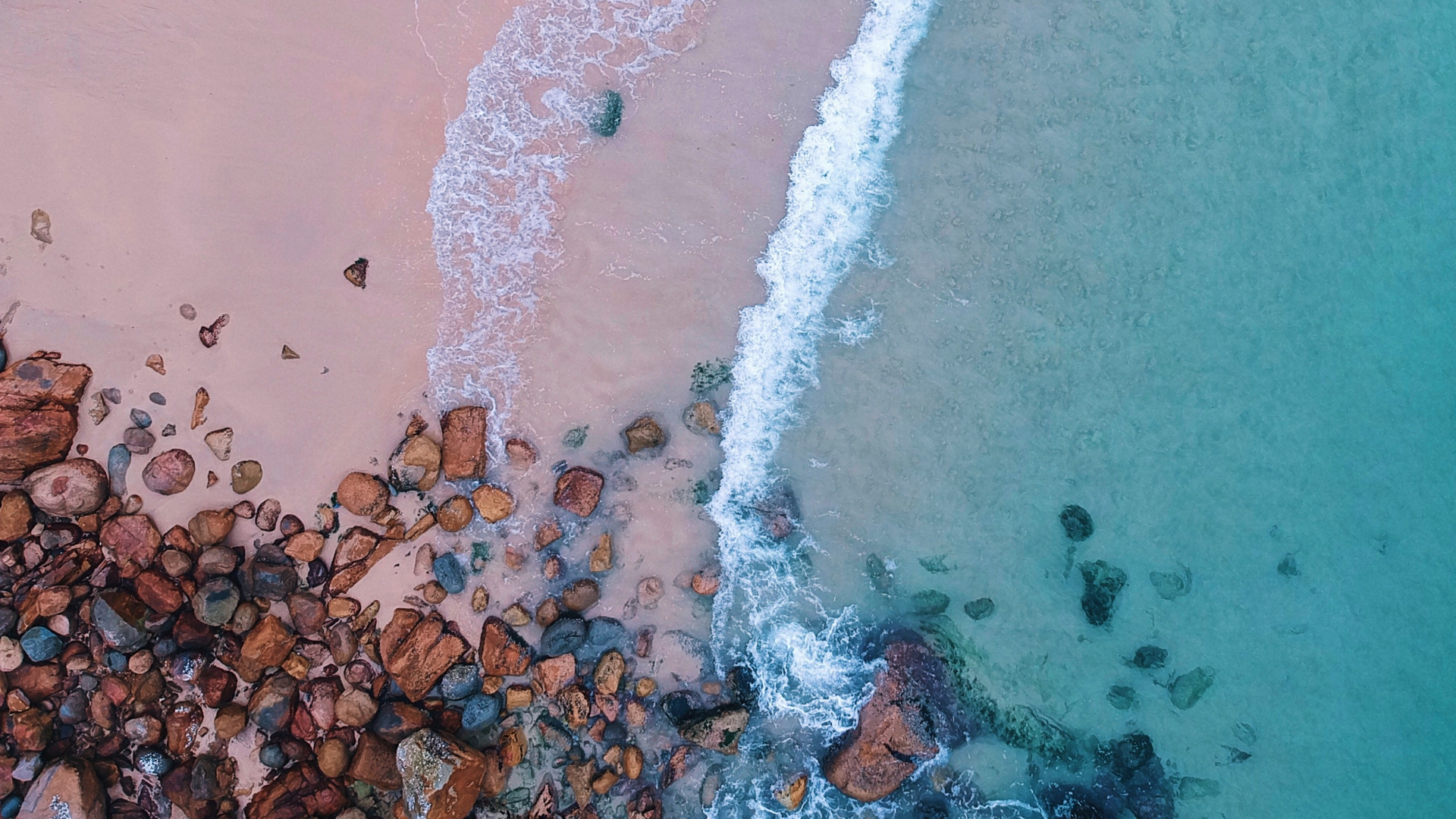 Обои вода, море, пляж, линия, штукатурка в разрешении 1920x1080