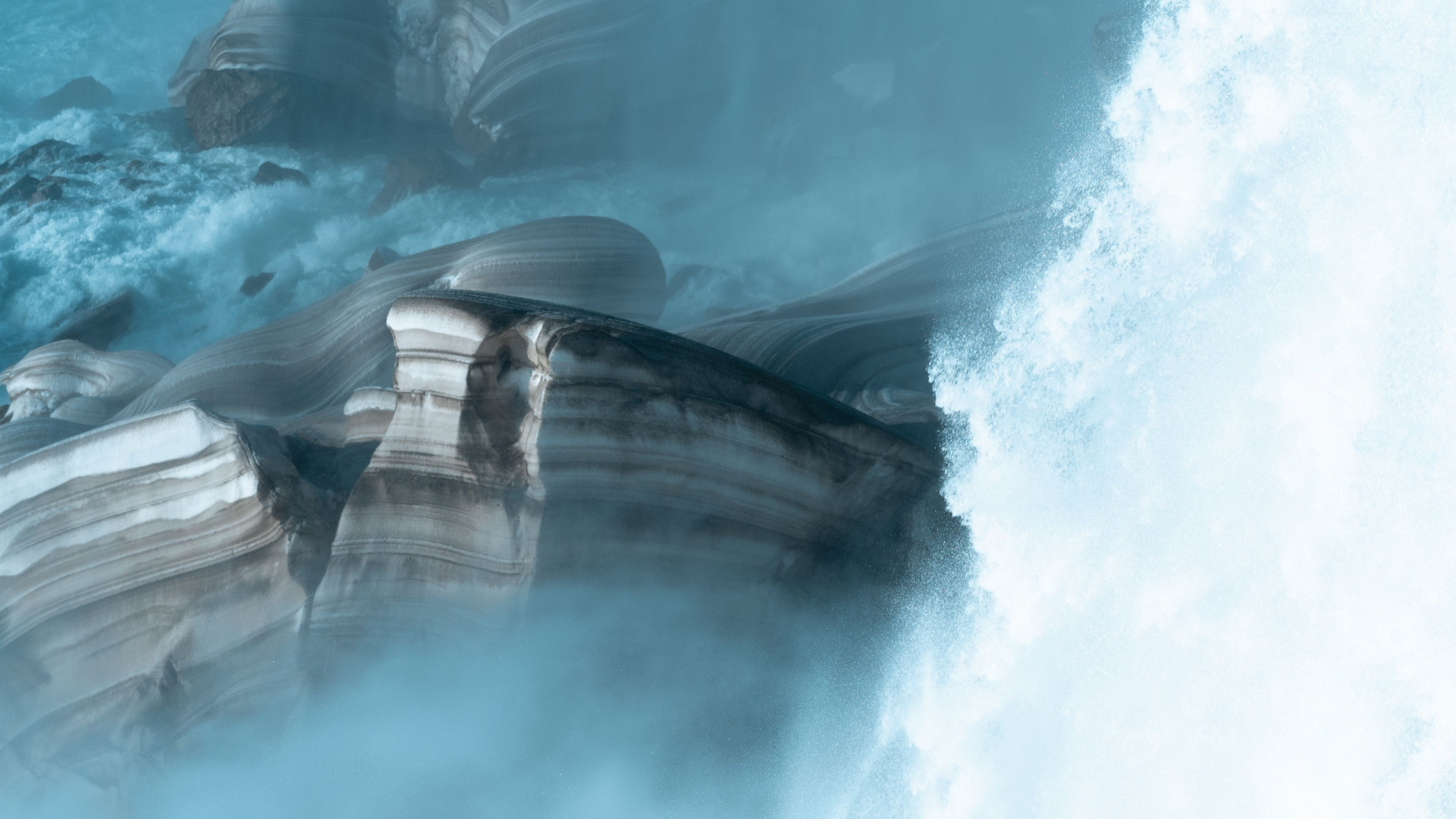 Обои Ниагарский водопад, вода, волна, ветровая волна, Первая Баптистская Ричардсон в разрешении 1920x1080