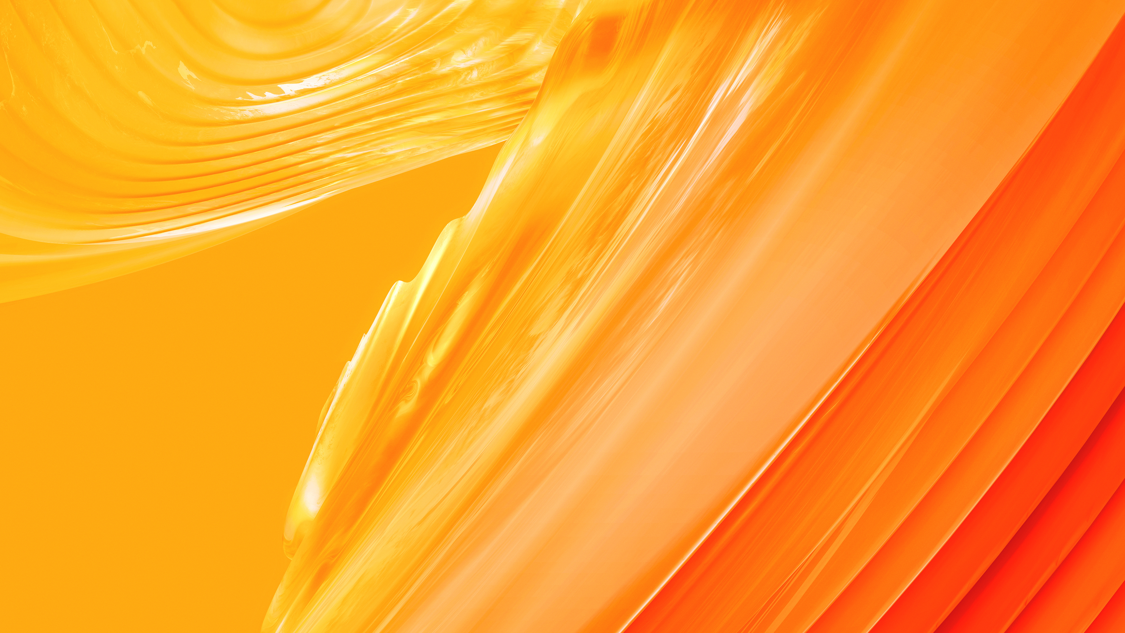 Обои андроид, Апельсин, желтый, свет, цветок в разрешении 3840x2160