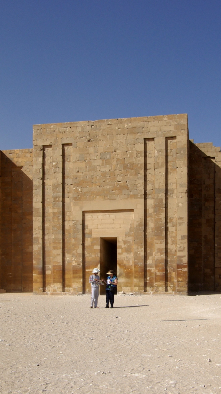 Обои погребальный комплекс Джосера, погребальный храм, египетская пирамида, пирамида, историческое место в разрешении 750x1334