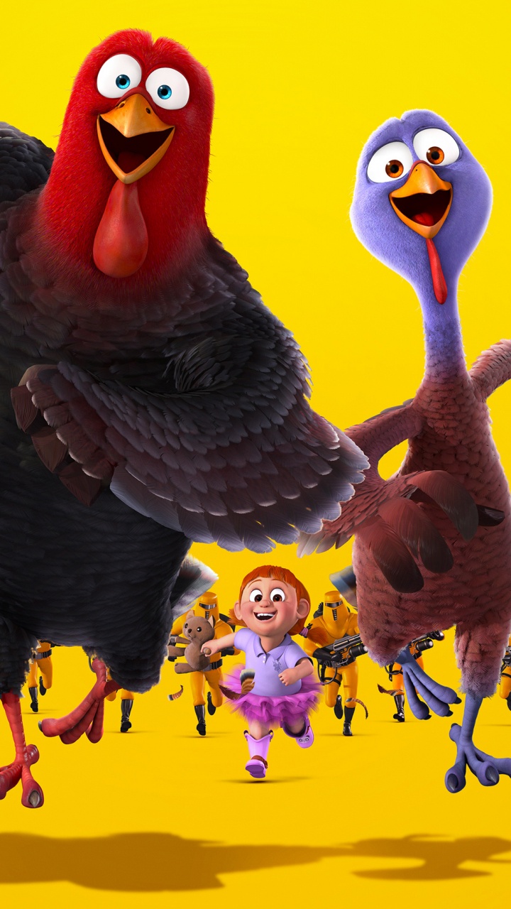 Обои птица, мультфильм, мультик, иллюстрация, гриф в разрешении 720x1280