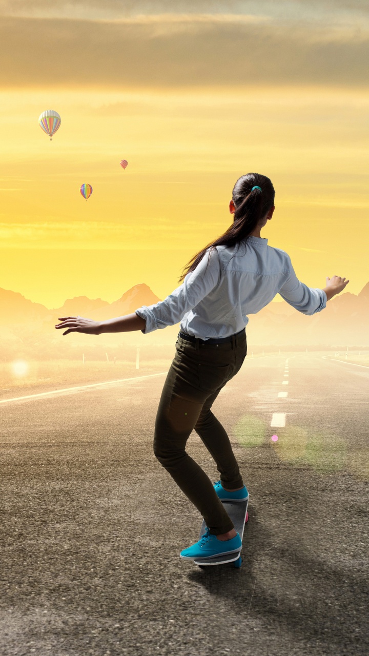 Обои утро, отдых, забава, Счастлив, пейзаж в разрешении 720x1280