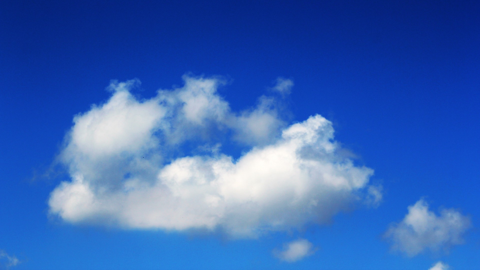 Обои синий, кучевое облако, лазурный, облако, дневное время в разрешении 1920x1080