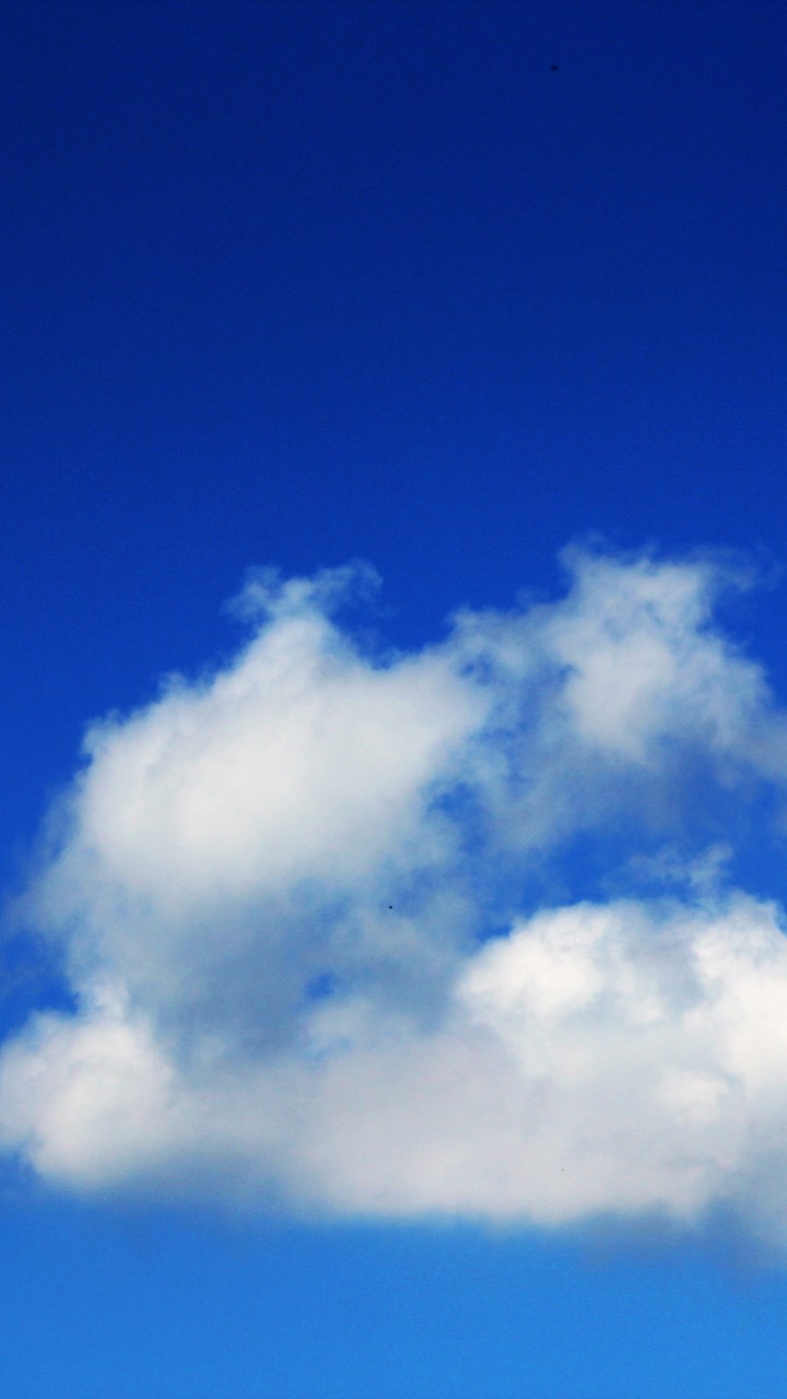 Обои синий, кучевое облако, лазурный, облако, дневное время в разрешении 720x1280