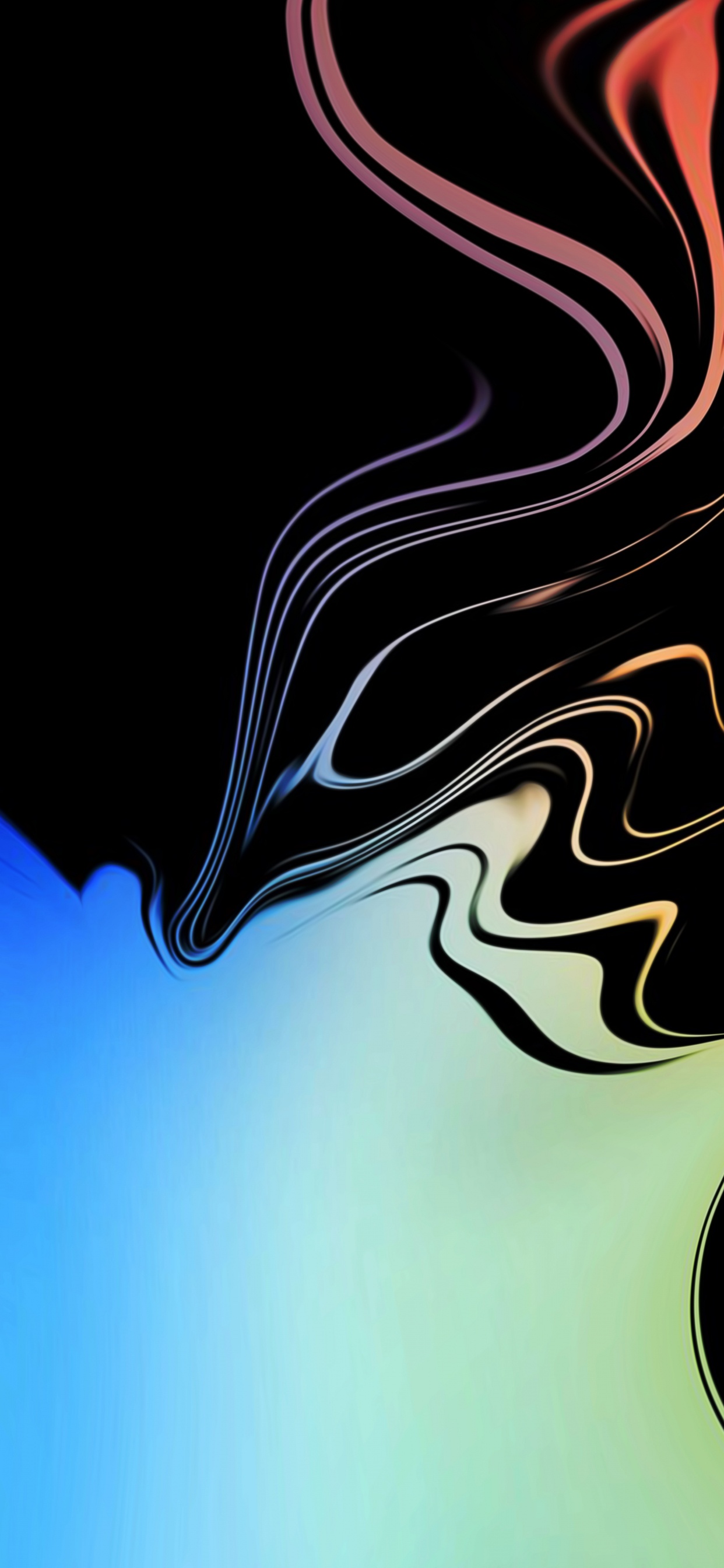 Обои графический дизайн, жидкий, арт, узор, электрик в разрешении 1242x2688