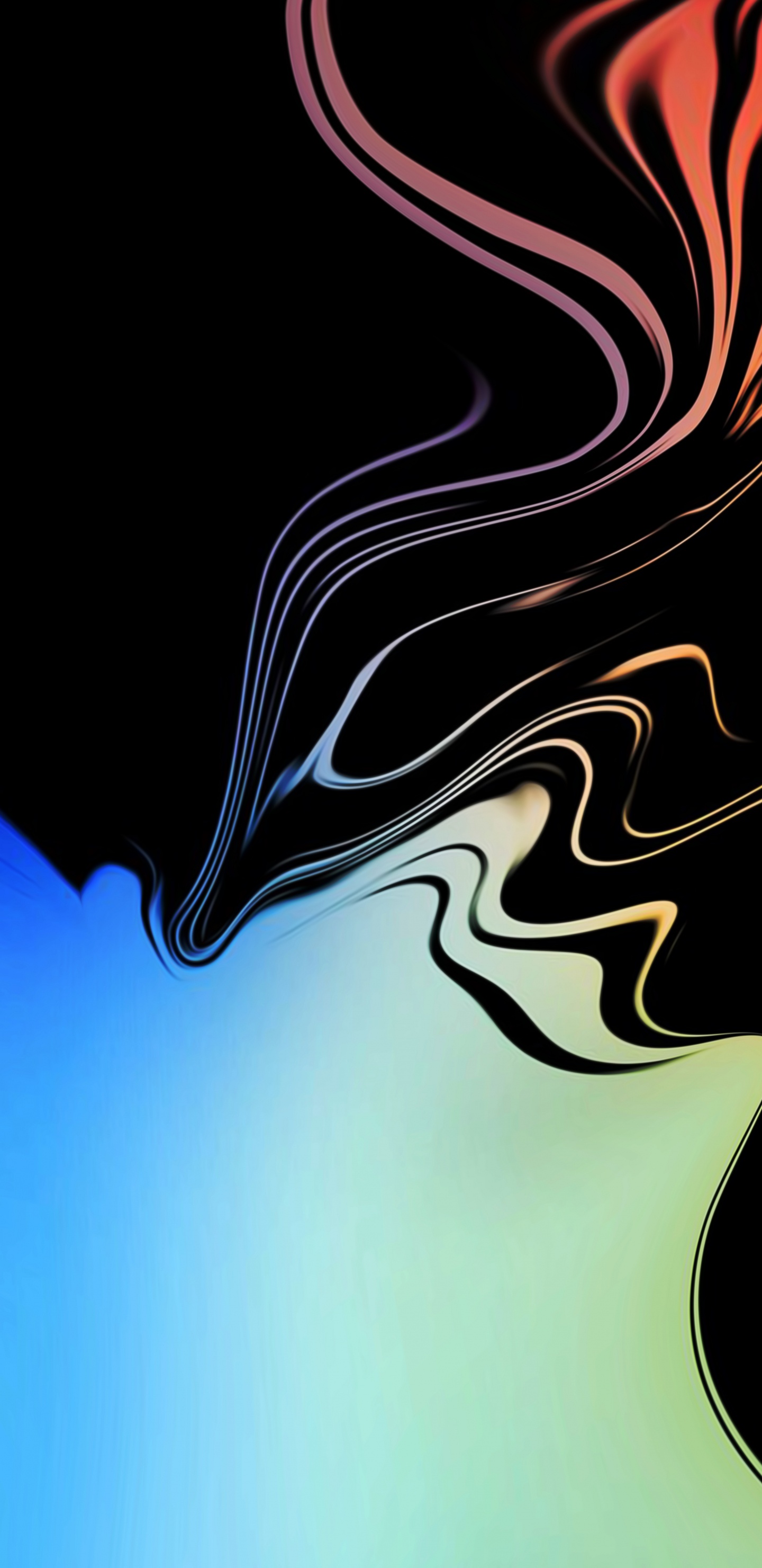 Обои графический дизайн, жидкий, арт, узор, электрик в разрешении 1440x2960