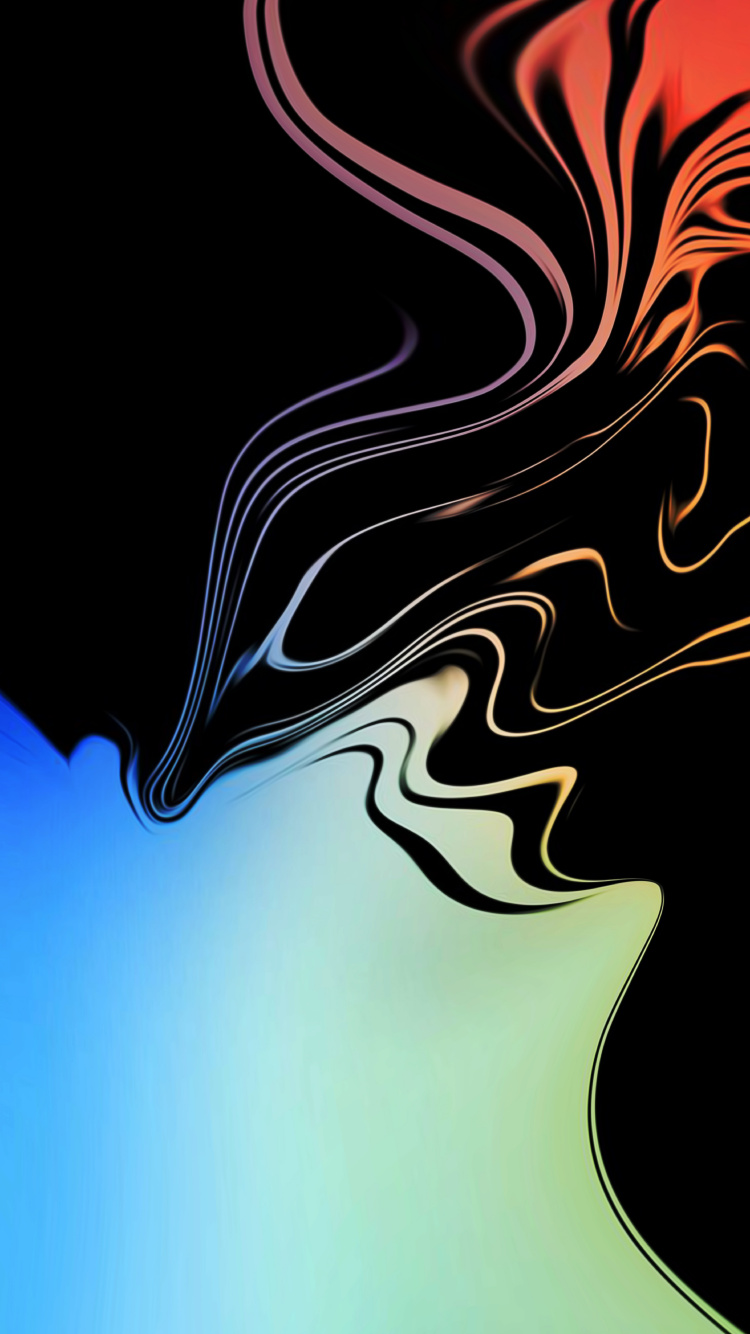 Обои графический дизайн, жидкий, арт, узор, электрик в разрешении 750x1334