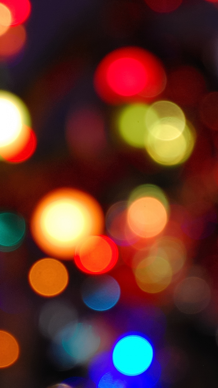 Обои свет, Рождественские огни, цвет, освещение, ночь в разрешении 750x1334