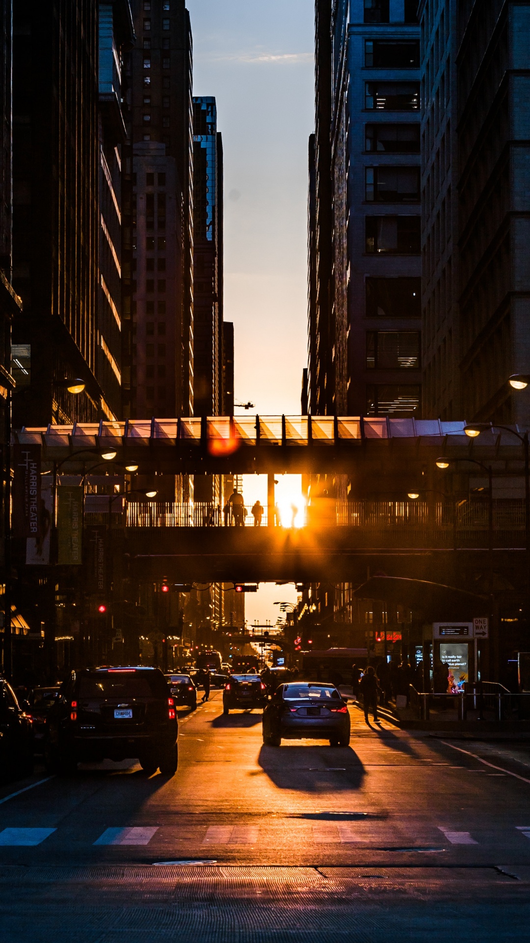 Обои городской район, метрополия, город, ночь, улица в разрешении 1080x1920