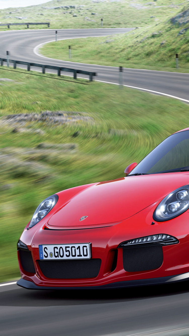 Обои porsche 911 gt3, Порше, спорткар, авто, женевский автосалон в разрешении 750x1334