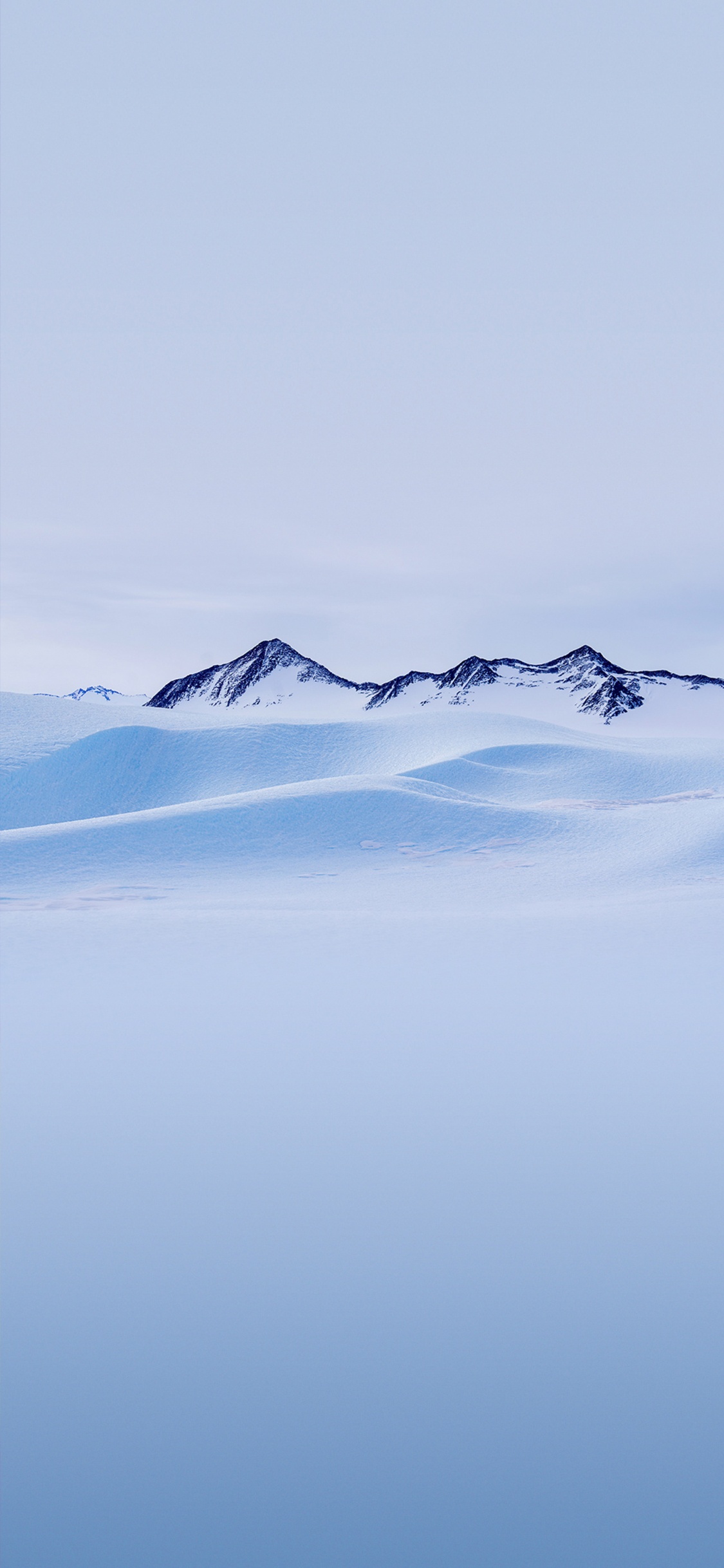 Обои вода, синий, склон, лазурный, горный хребет в разрешении 1125x2436