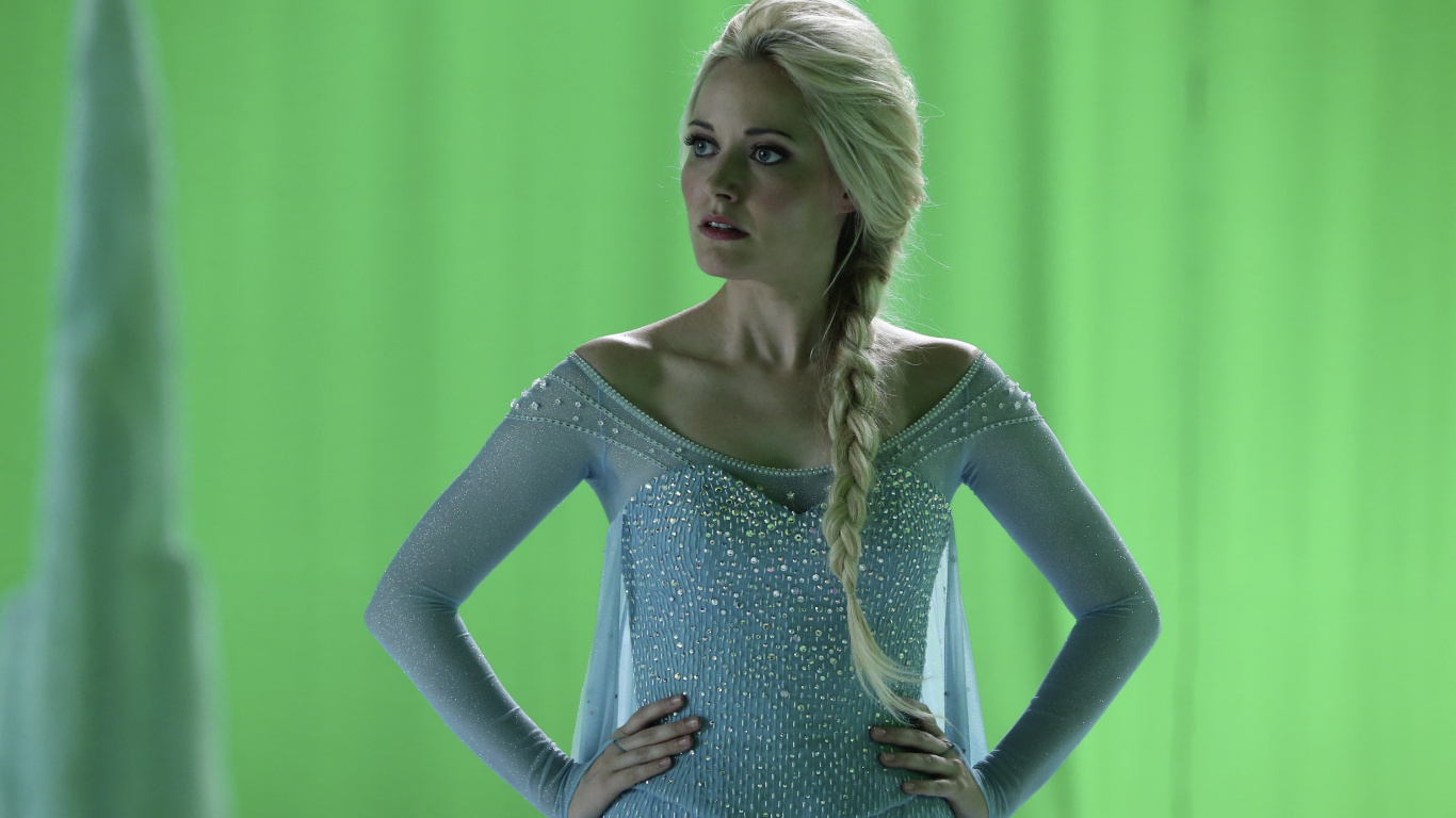 Обои Однажды, Эльза, Джорджина Хэйг, Однажды в сказке 4 сезон, белая мгла в разрешении 1366x768