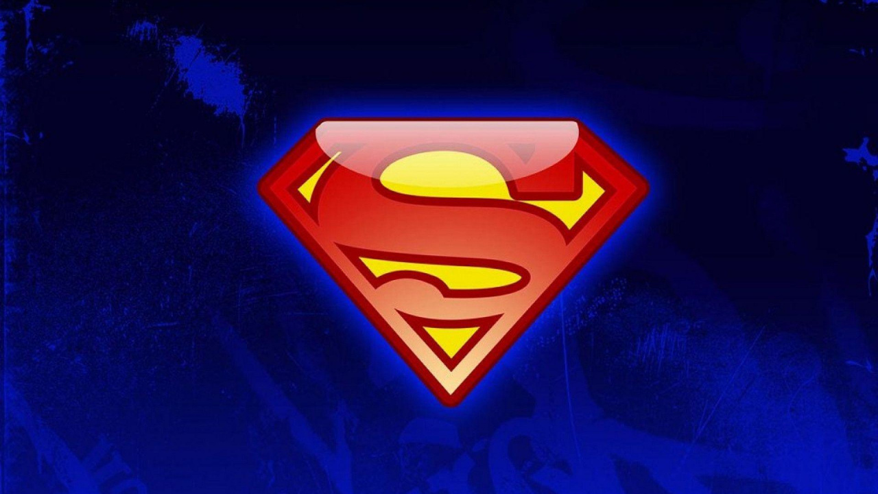 Обои Супермен, Логотип супермена, супергерой, Бэтмен, графика в разрешении 1280x720
