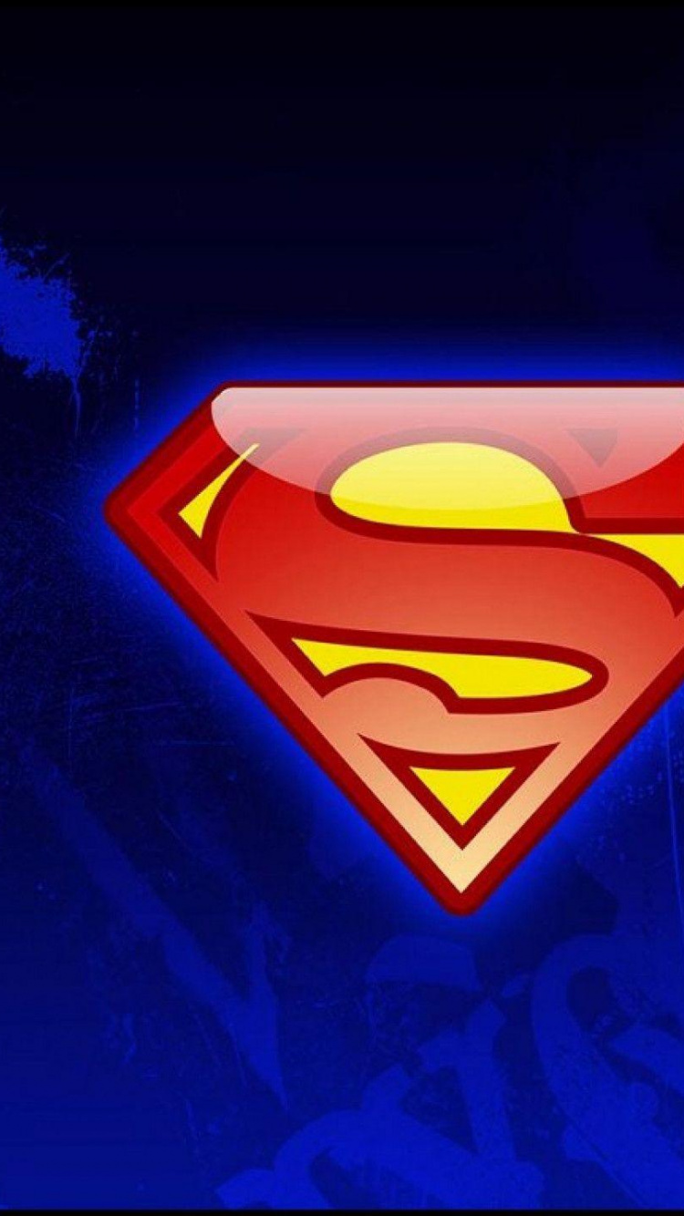 Обои Супермен, Логотип супермена, супергерой, Бэтмен, графика в разрешении 750x1334