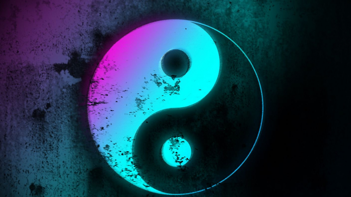 Обои висгун - социальная сеть, красочность, освещение, арт, пурпурный цвет в разрешении 1366x768