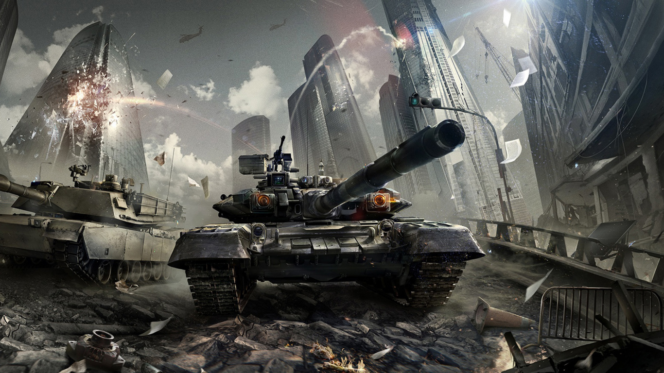 Обои бак, М1 Абрамс, компьютерная игра, Т-14 Армата, солдат в разрешении 1366x768