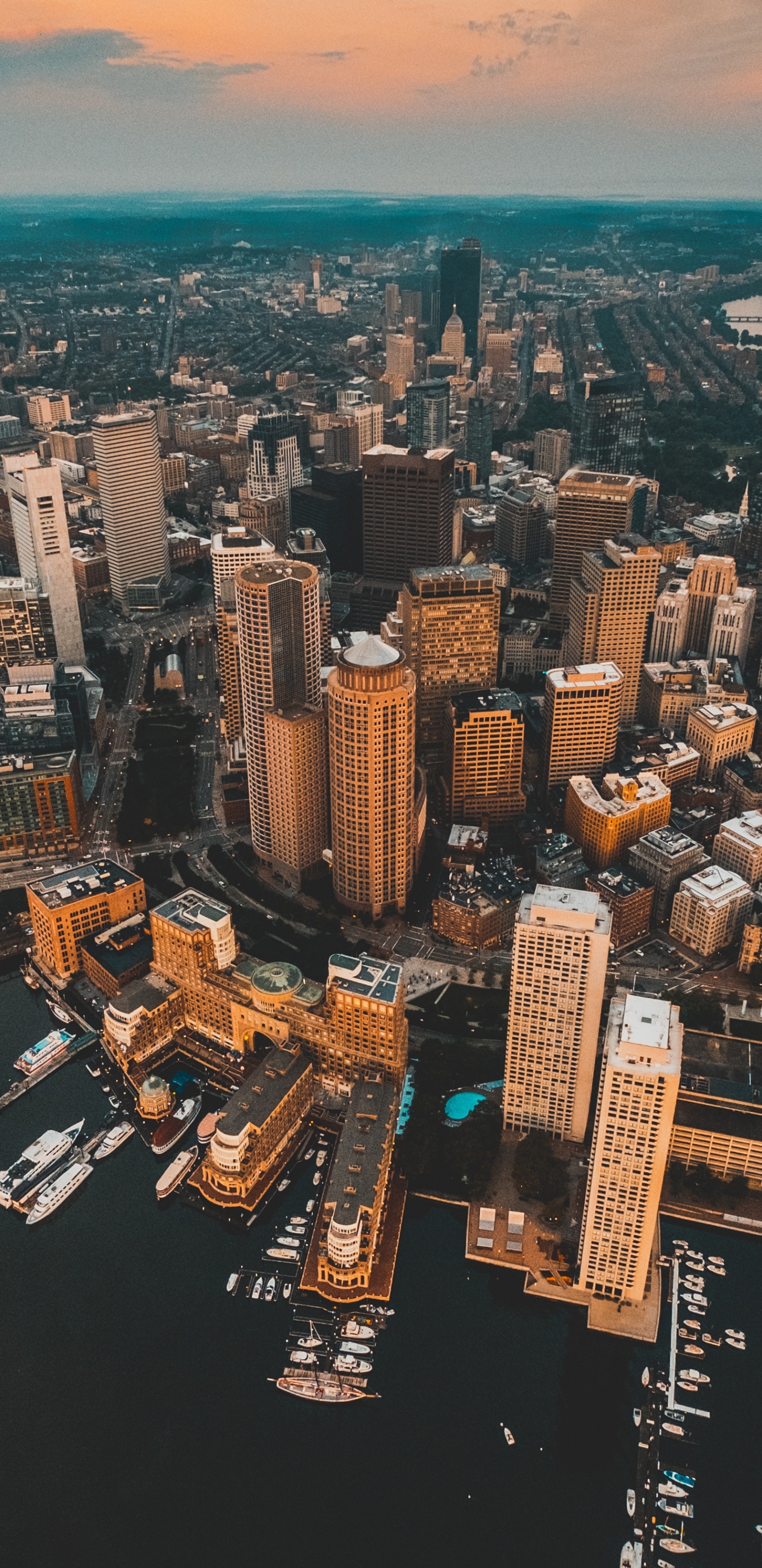 Обои Бостон город, город, НьюЙорк, городской пейзаж, городской район в разрешении 1440x2960