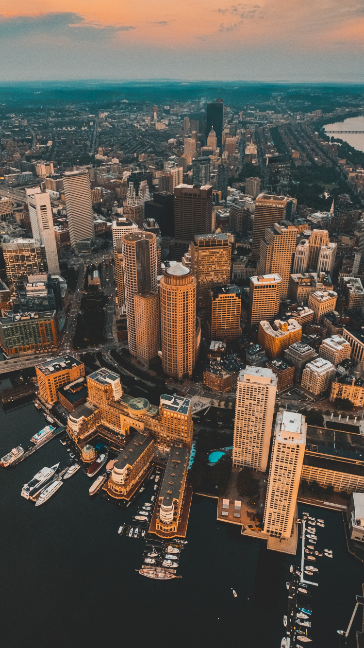 Обои Бостон город, город, НьюЙорк, городской пейзаж, городской район в разрешении 750x1334