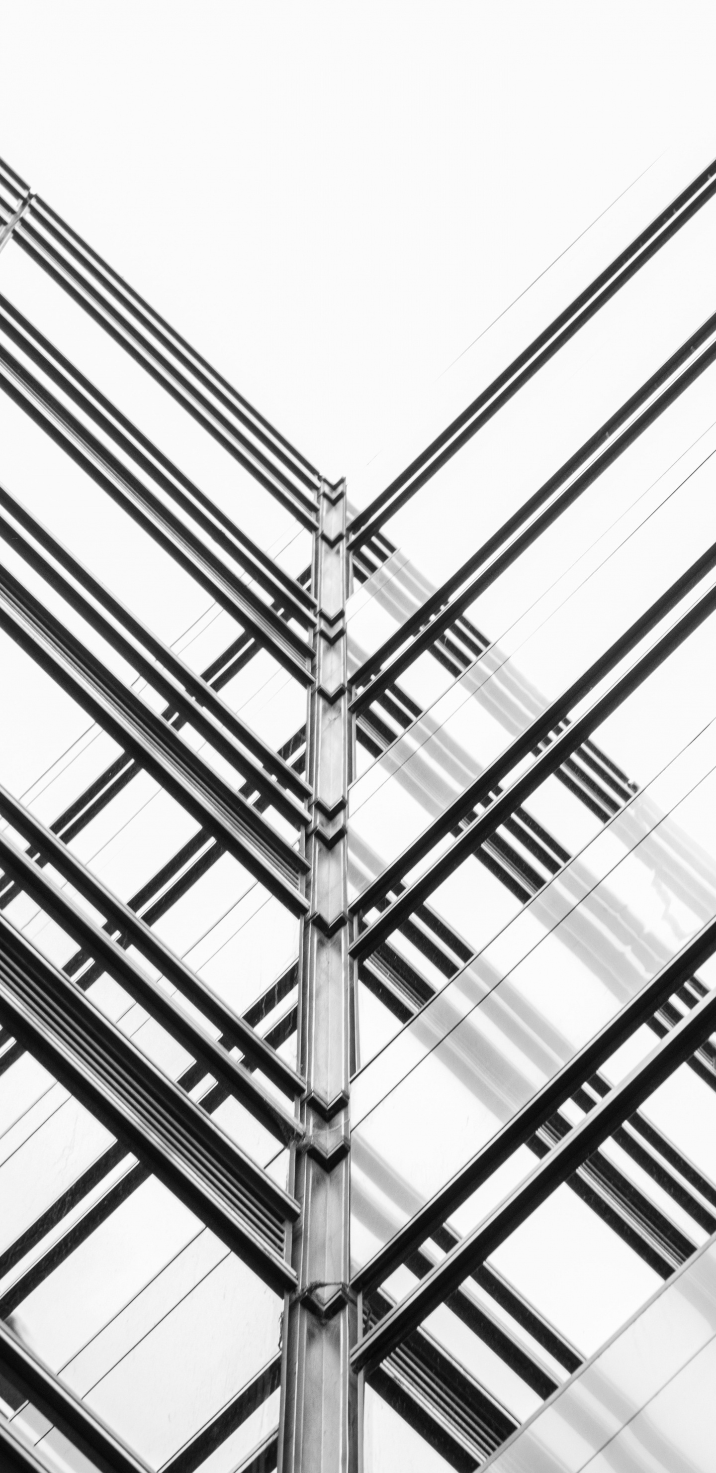 Обои архитектура, фасад, линия, металл, дневное освещение в разрешении 1440x2960