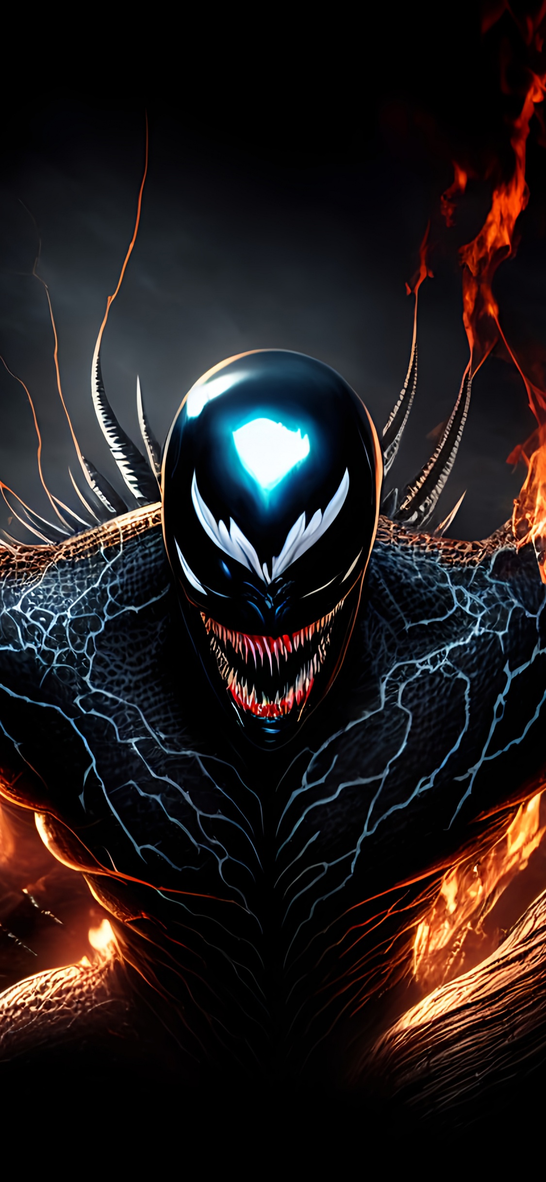 Обои мультфильм, газ, арт, электрик, темнота в разрешении 1125x2436