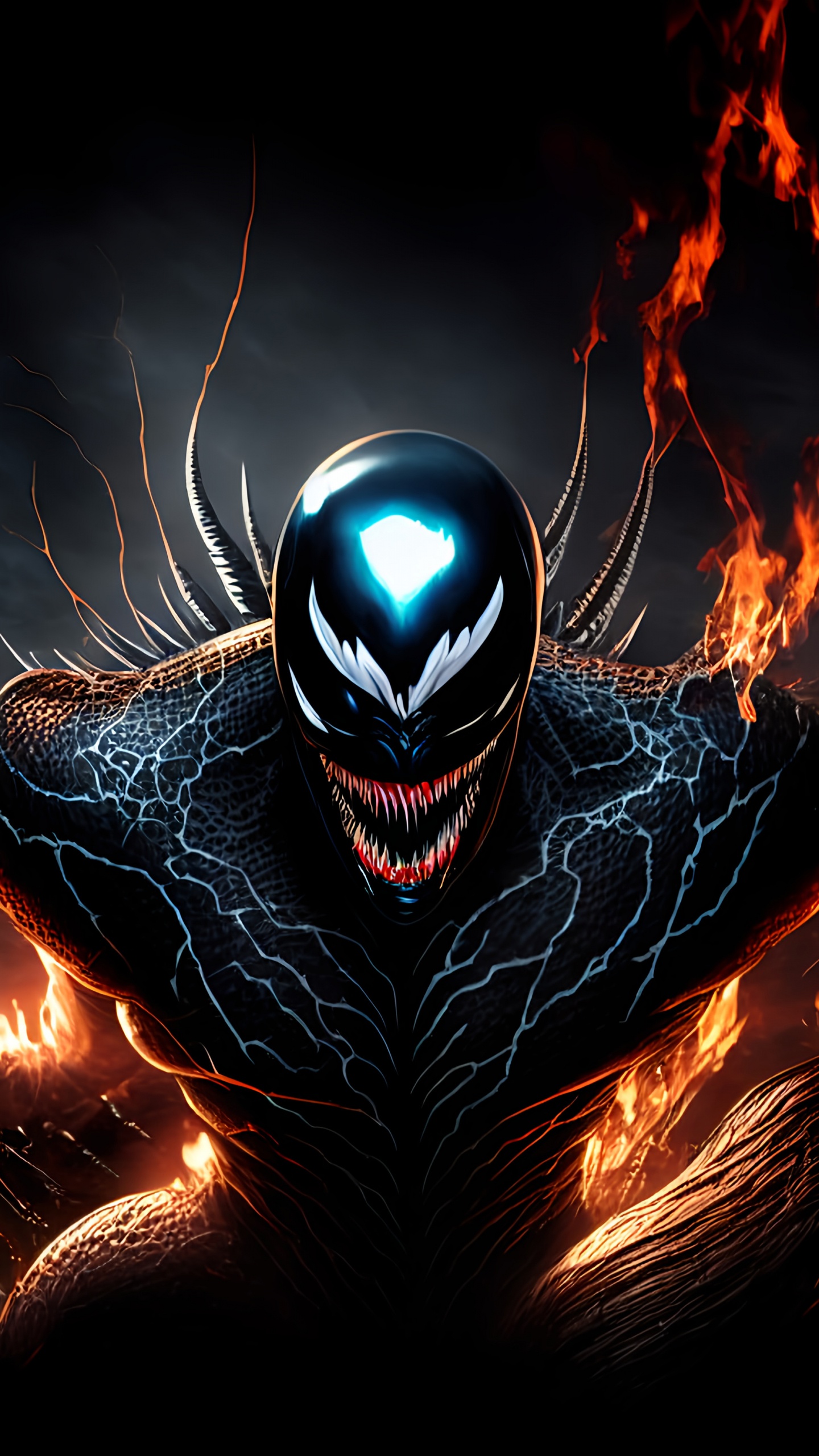 Обои мультфильм, газ, арт, электрик, темнота в разрешении 1440x2560