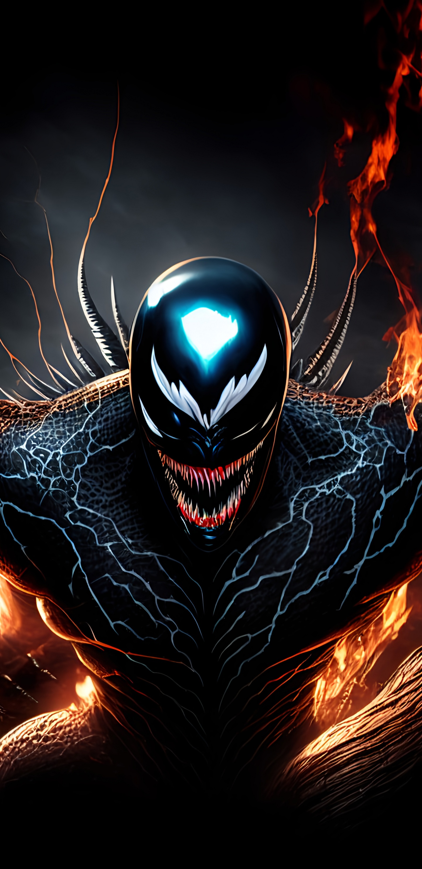 Обои мультфильм, газ, арт, электрик, темнота в разрешении 1440x2960