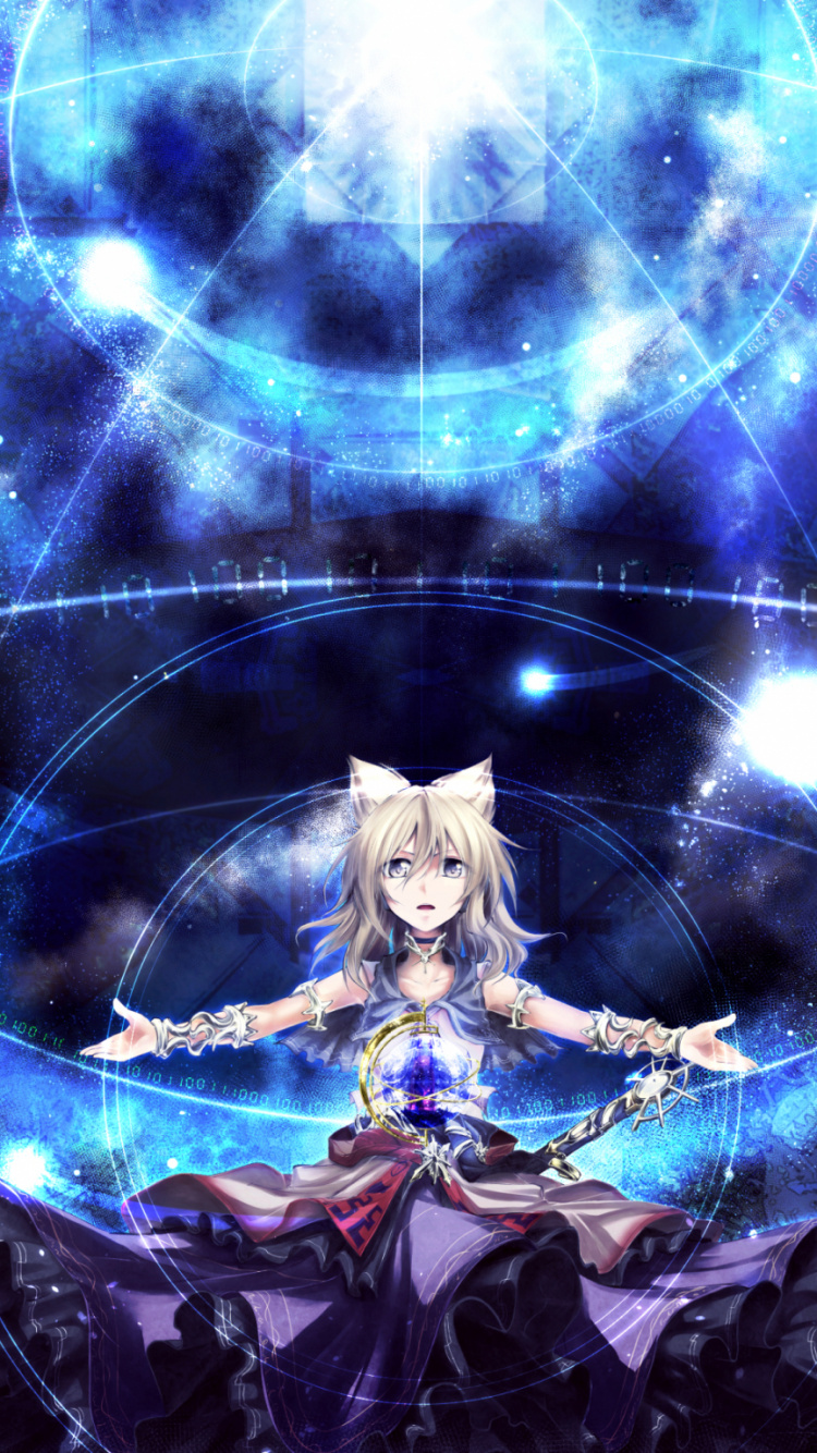 Обои фрактальное искусство, космос, проект тохо, спецэффекты, видеоэффекты в разрешении 750x1334