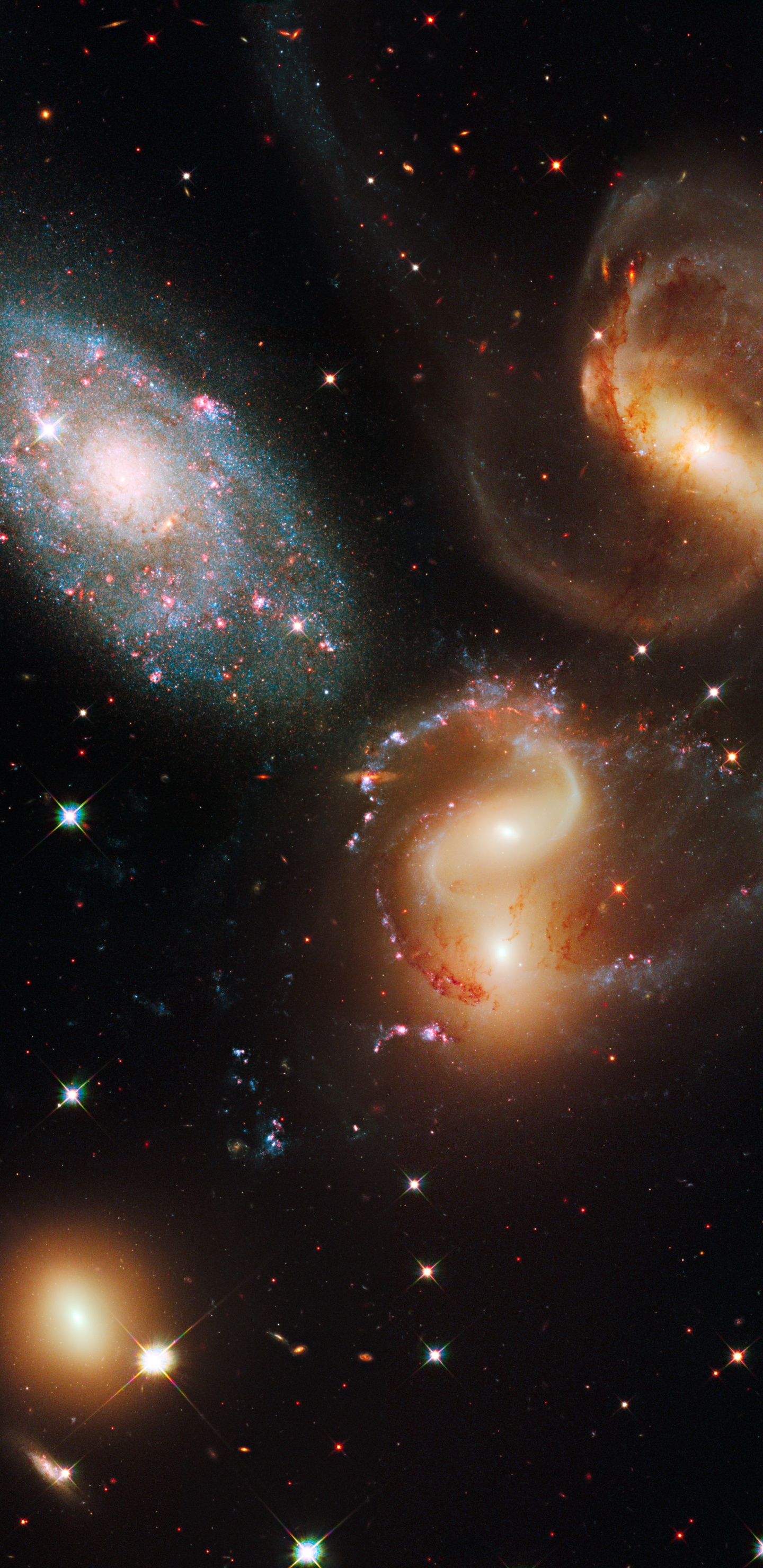 Обои космический телескоп Хаббл, Галактика, Астрономия, космическое пространство, астрономический объект в разрешении 1440x2960