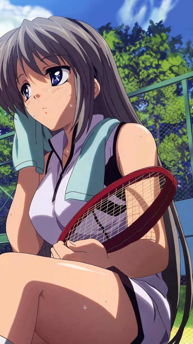 Обои мультфильм, отдых, кланнад, девушка, лето в разрешении 750x1334