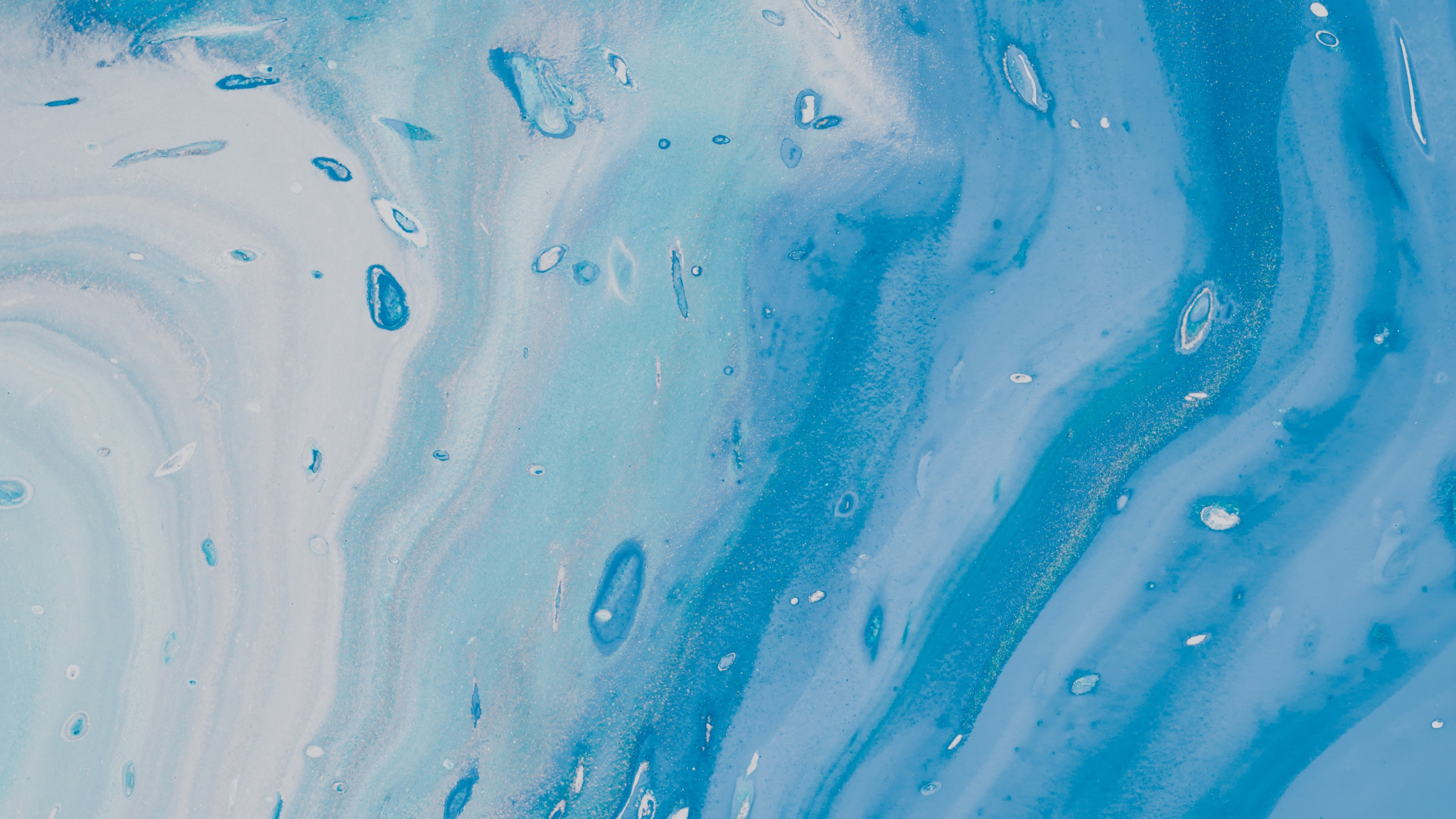 Обои узор, бирюза, живопись, волна, жидкий в разрешении 3840x2160