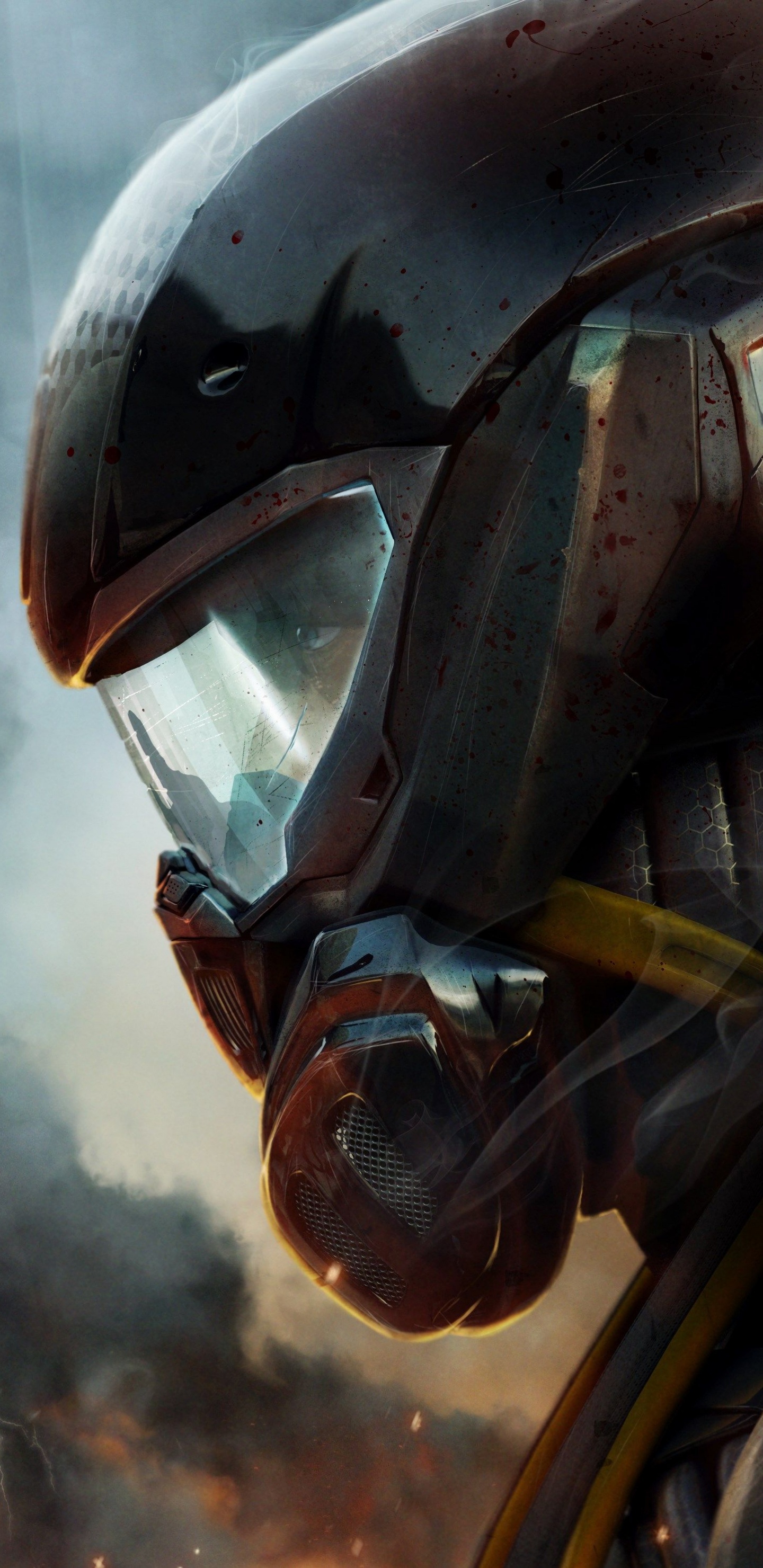 Обои crysis 2, crysis 3, многопользовательская видео игра, playstation 3, шлем в разрешении 1440x2960