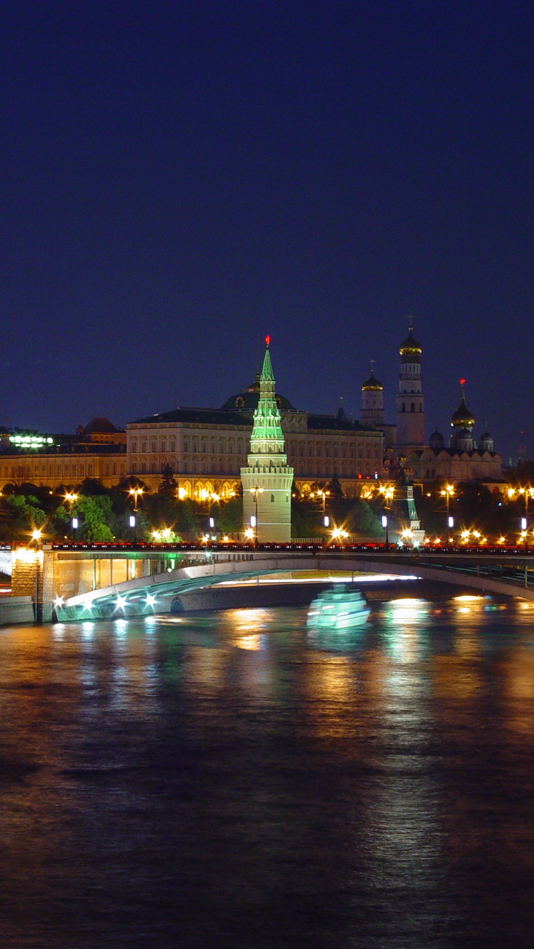 Обои Москва, Красная площадь, ночь, ориентир, город в разрешении 1080x1920