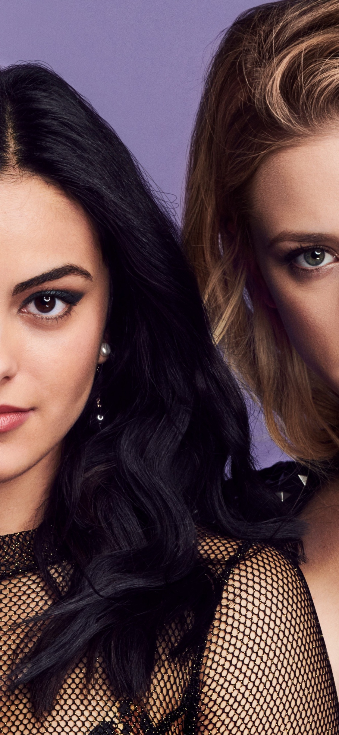 Обои Лили Рейнхарт, Камила Мендес, Ривердейл, Бетти Купер, Вероника Лодж в разрешении 1125x2436