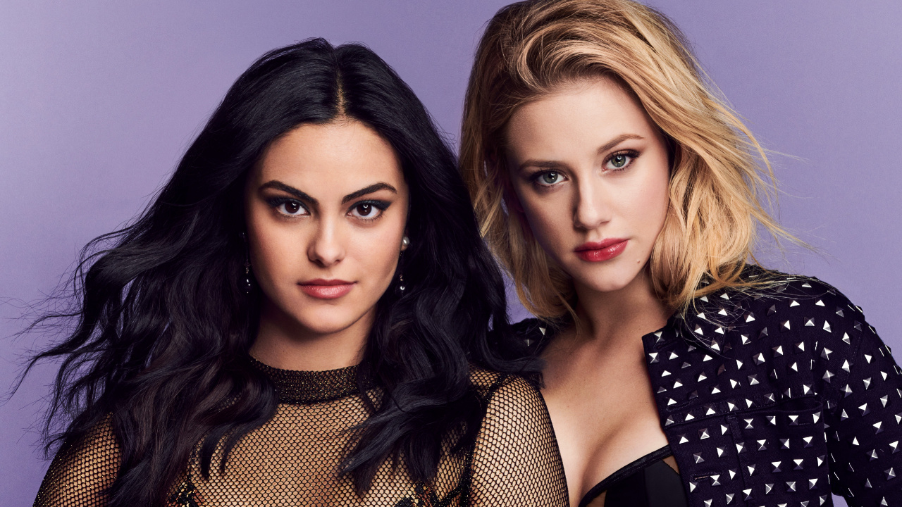 Обои Лили Рейнхарт, Камила Мендес, Ривердейл, Бетти Купер, Вероника Лодж в разрешении 1280x720