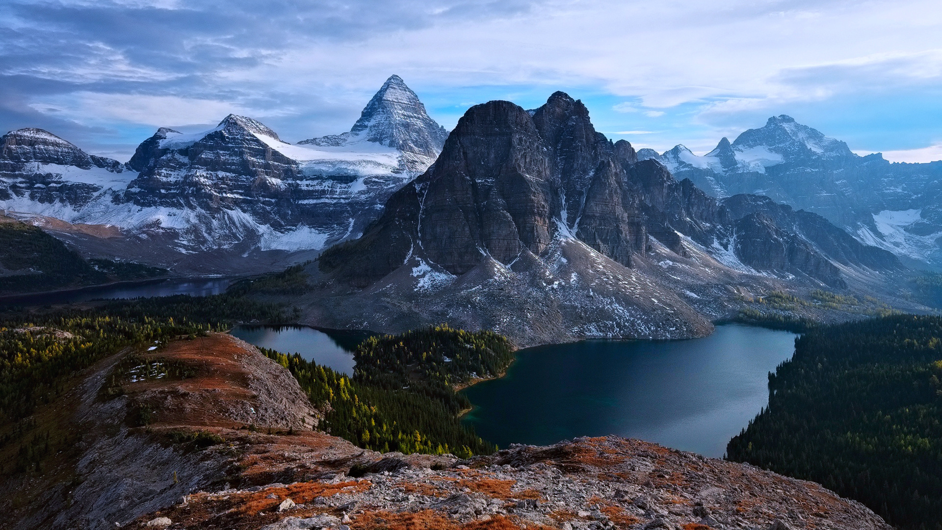 Обои Провинциальный Парк Гора Ассинибойн, гора, горный рельеф, горный хребет, природа в разрешении 1920x1080
