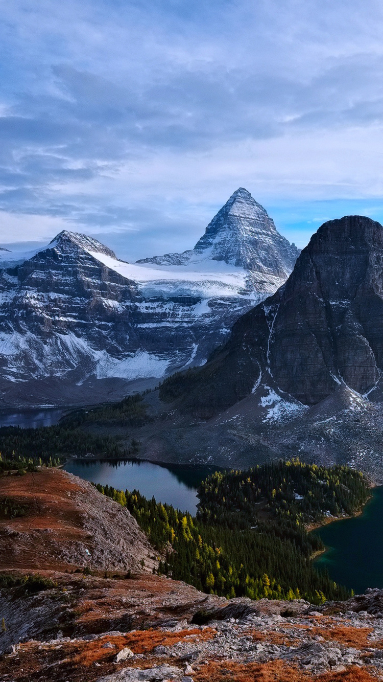 Обои Провинциальный Парк Гора Ассинибойн, гора, горный рельеф, горный хребет, природа в разрешении 750x1334