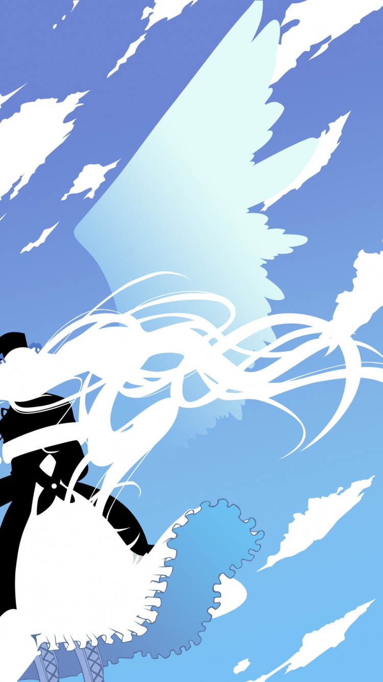 Обои иллюстрация, синий, облако, синий цвет, облака в разрешении 750x1334