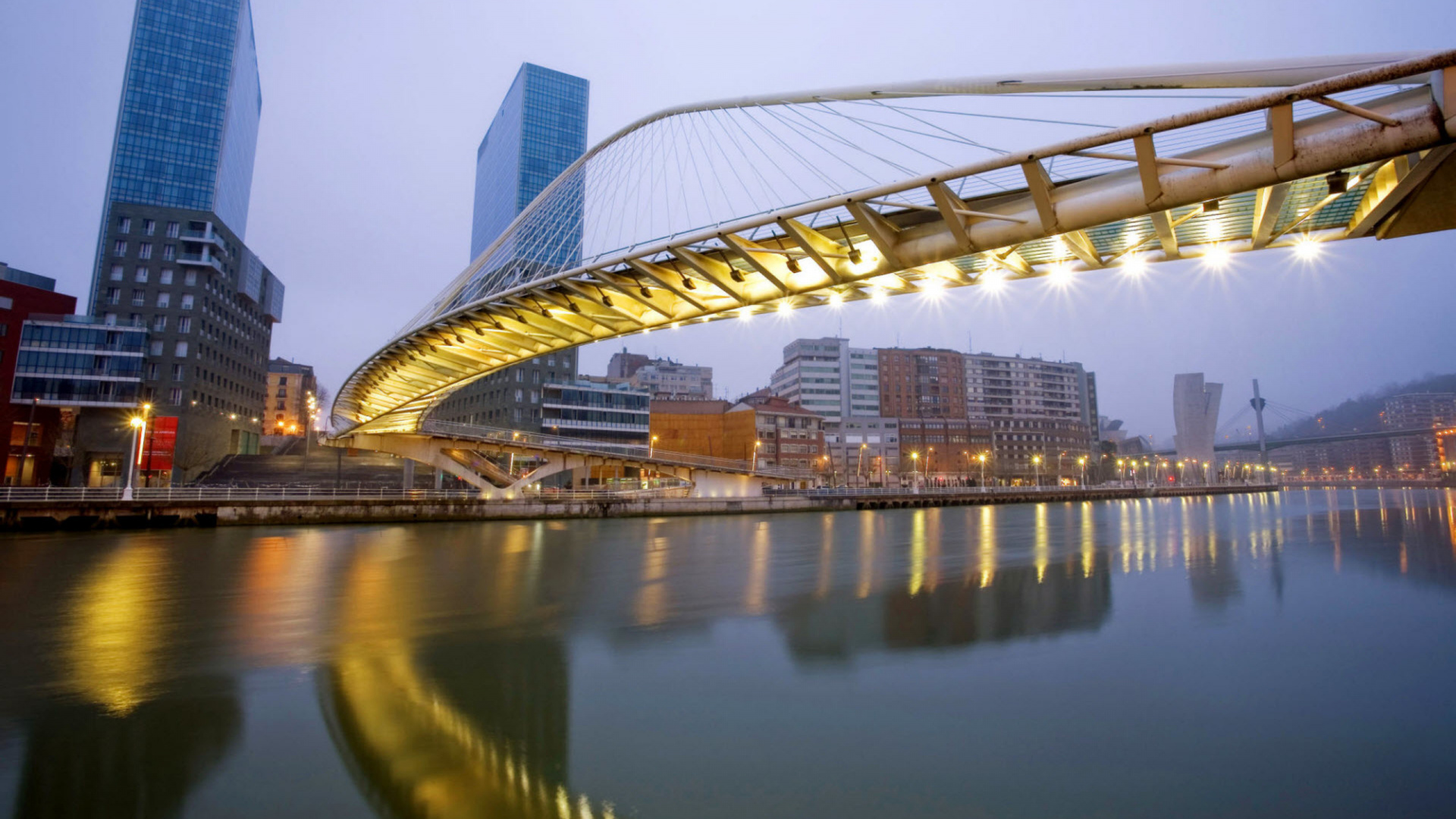 Обои Кампо-Волантин, архитектура, мост, ориентир, город в разрешении 1920x1080