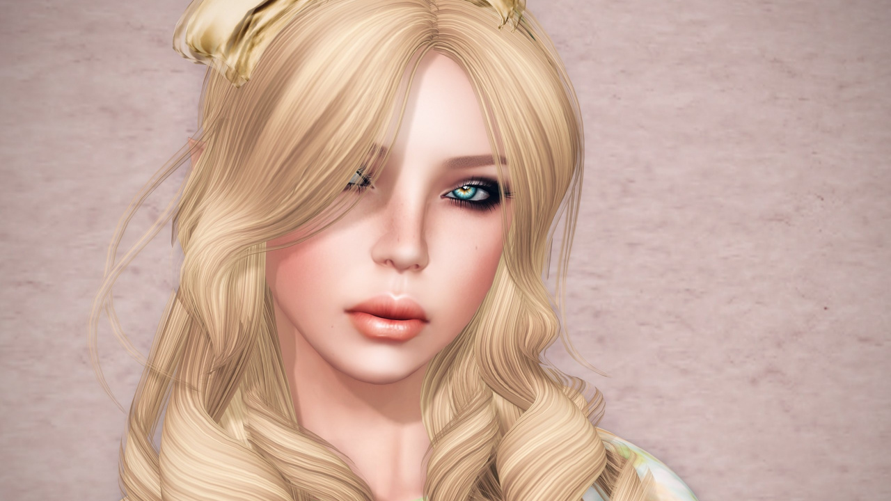 Обои блондин, графика, лицо, волосы на голове, щека в разрешении 1280x720