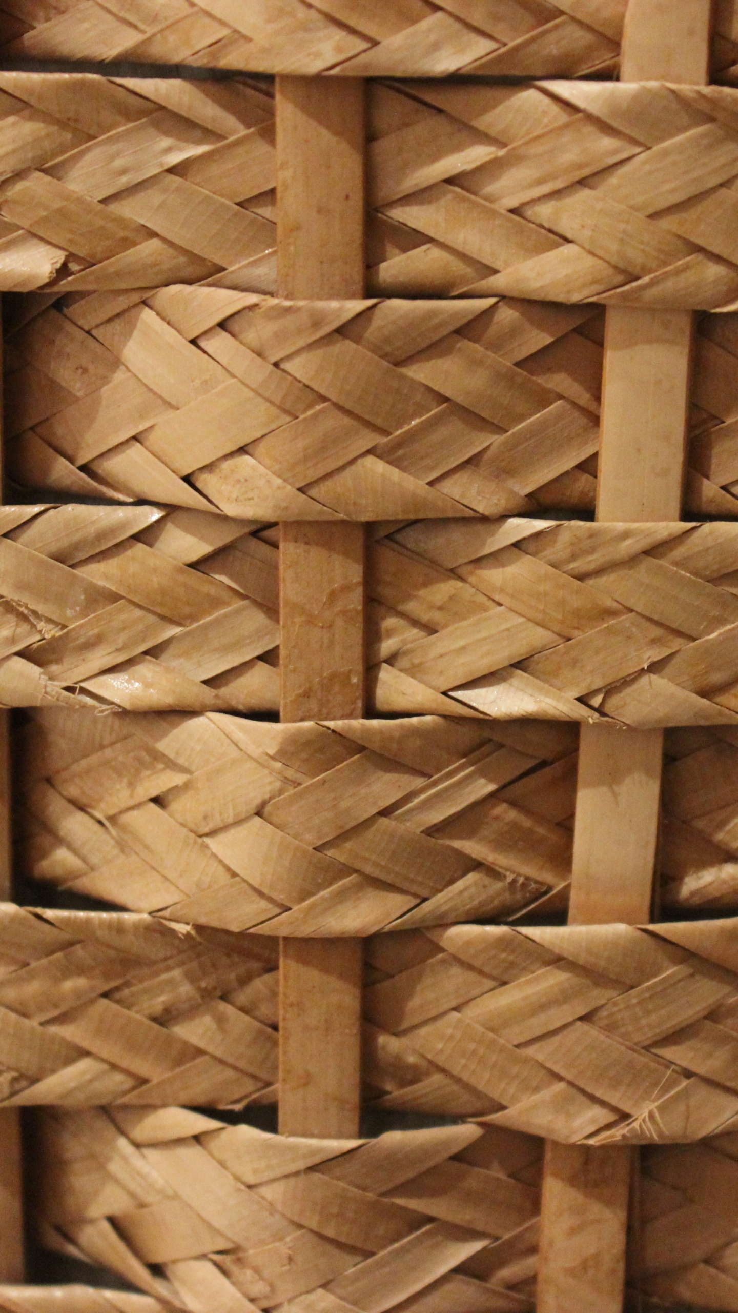 Обои плетеные, текстура, древесина, узор, солома в разрешении 1440x2560