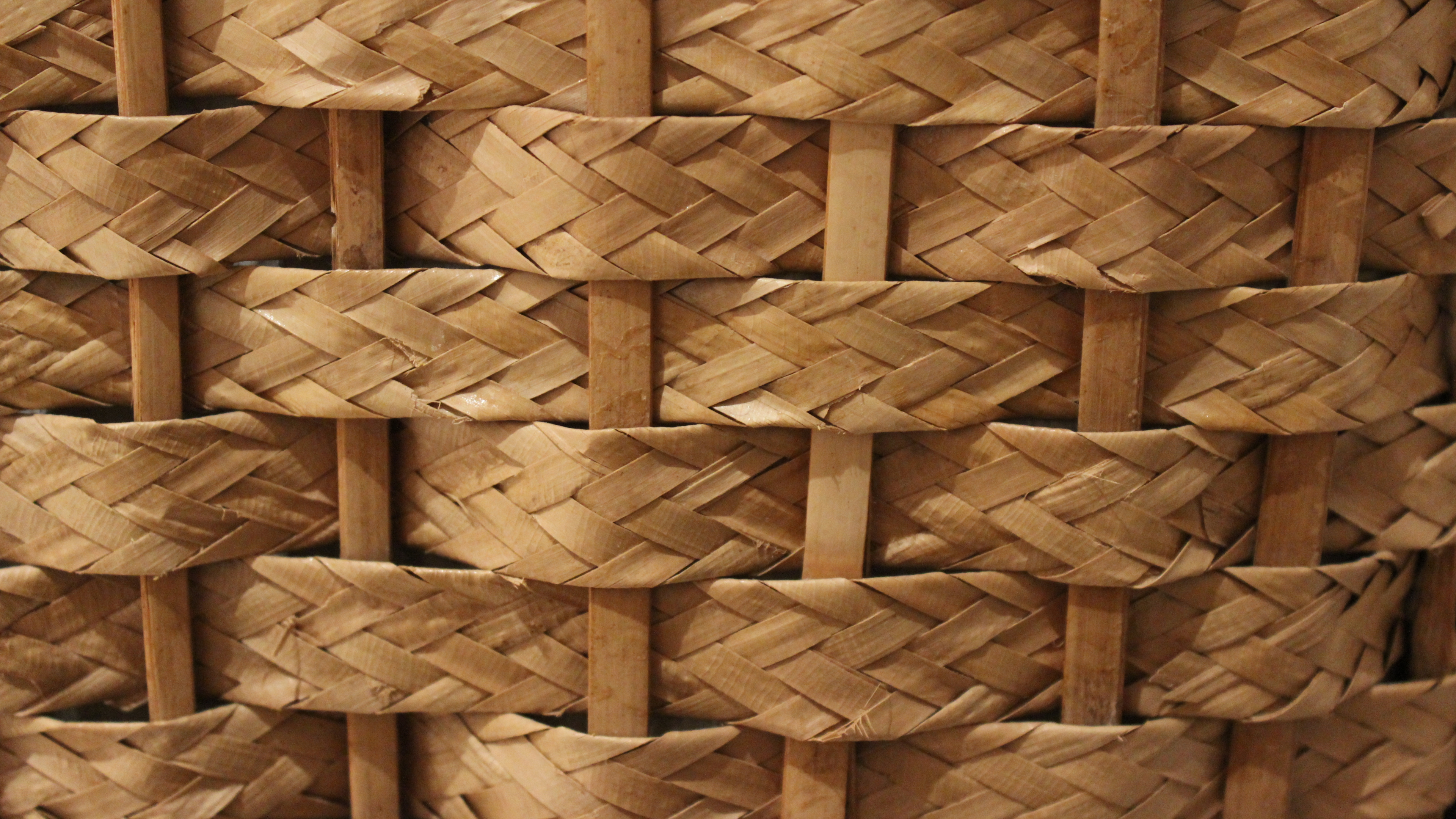 Обои плетеные, текстура, древесина, узор, солома в разрешении 3840x2160