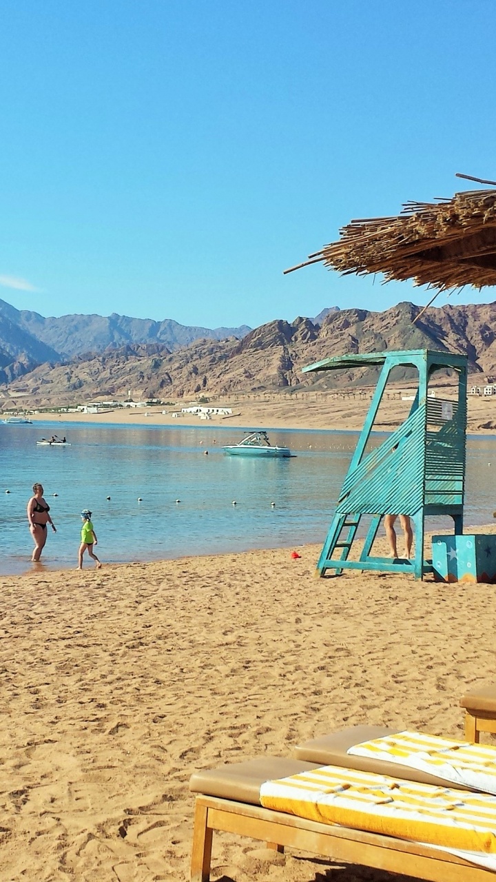 Обои пляж, побережье, отпуск, прибежище, водоем в разрешении 720x1280