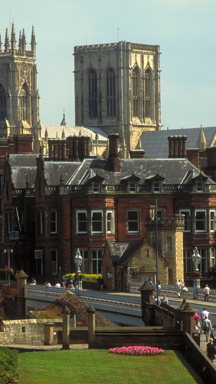 Обои Йорк, здание, город, дерево, собор в разрешении 750x1334