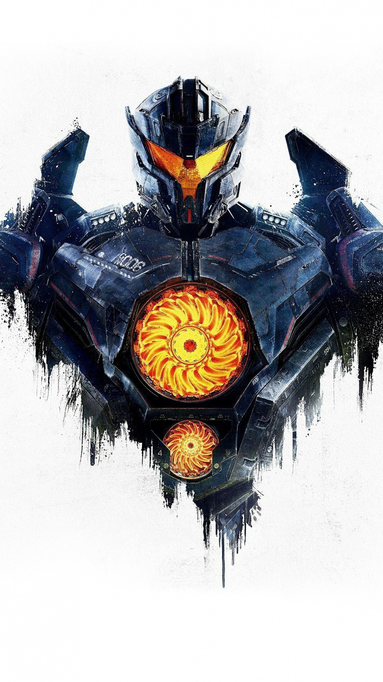 Обои Плакат тихоокеанского рубежа, японский графический дизайн, постер, Постер фильма, Научная фантастика в разрешении 750x1334