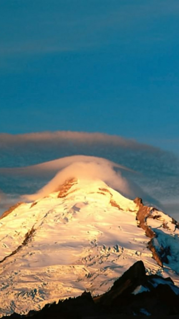 Обои прощение, гора, облако, арт, горный хребет в разрешении 750x1334