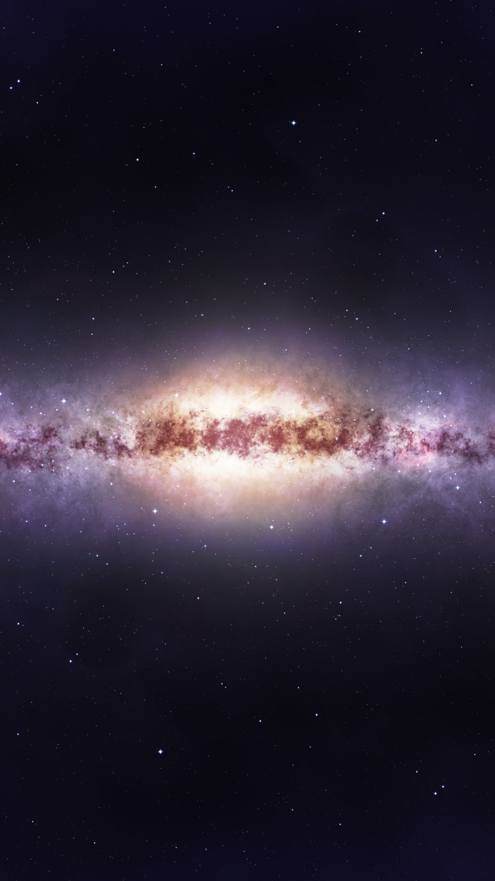 Обои атмосфера, Млечный Путь, Галактика, космическое пространство, астрономический объект в разрешении 720x1280