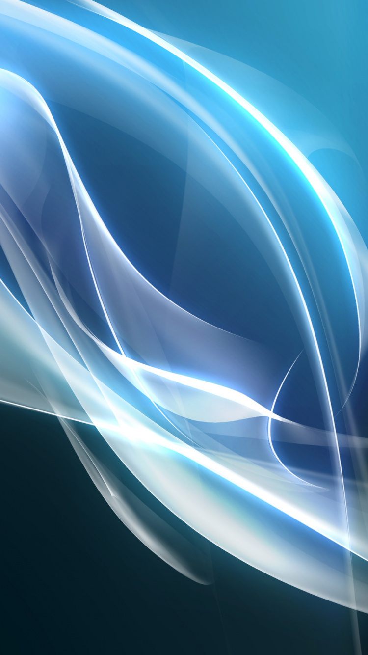 Обои синий, свет, линия, графика, лазурный в разрешении 750x1334