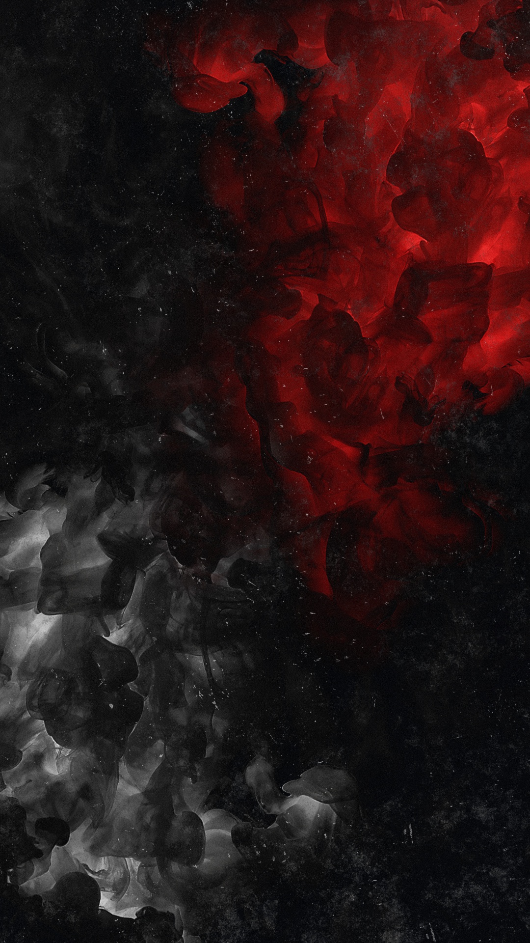 Обои черный красный и белый, черный, абстрактное искусство, живопись, черный и белый в разрешении 1080x1920